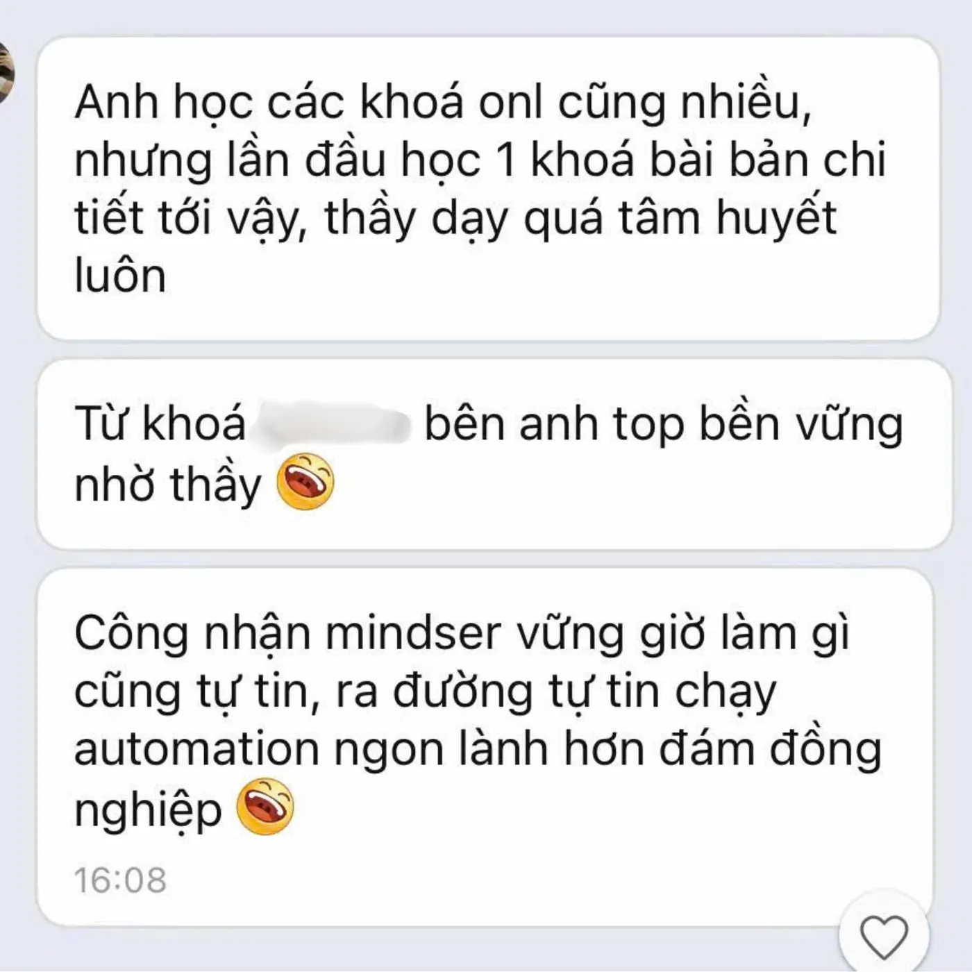 Học viên khoá AI Agent cho doanh nghiệp 2025: nắm chắc tư duy rồi tự tin chạy automation trong công việc.