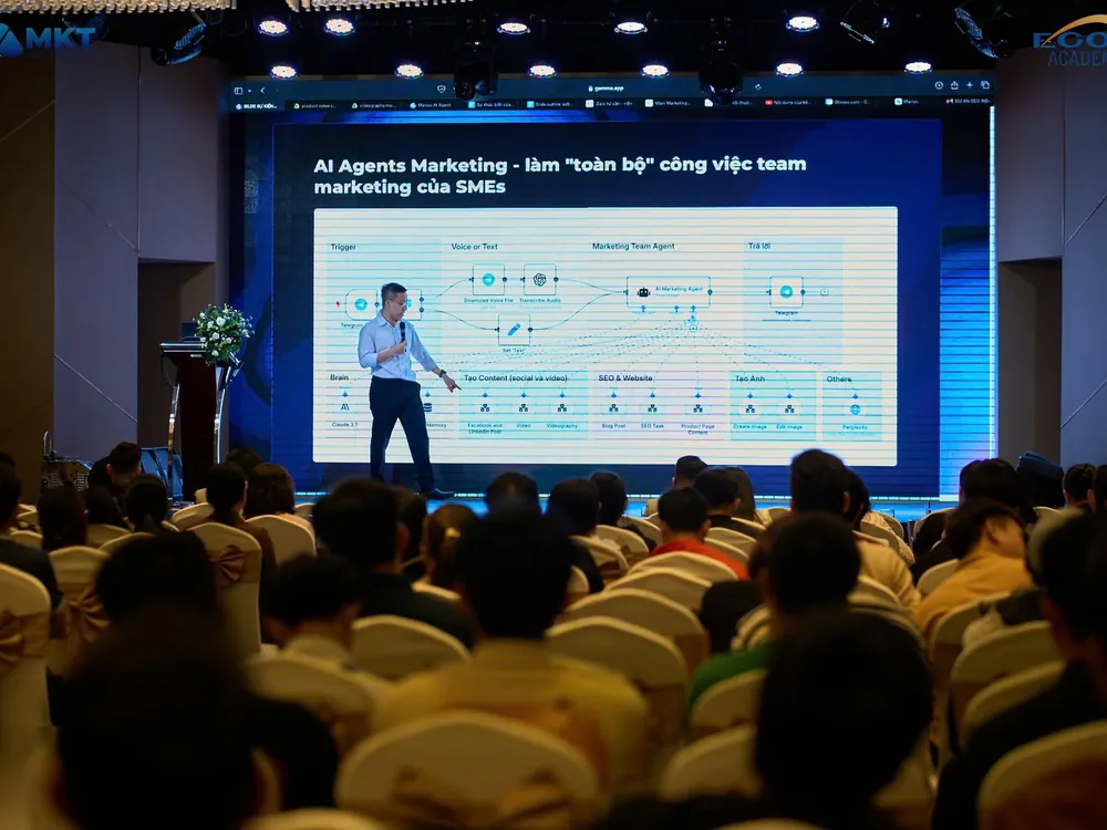 Phiên AI Agents cho marketing tại sự kiện của The AI Growth